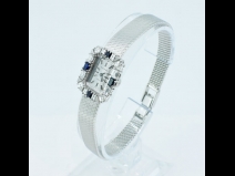 TIFFANY　K14WG サファイア・ダイヤモンド時計　（USED)　