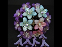 舞子かんざし(コーム）2点セット　パープル