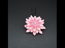 つまみ細工フラワ－コ－ム・ミニ2点セット　ピンク