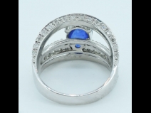 K18WG　ダイヤモンド・サファイア