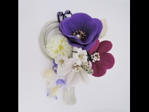 フラワ－コ－ム＆ミニフラワ－2点セット　ムラサキ