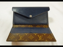 ルイヴィトン　ポルトフォイユ・マリールーロンアンディゴブルー長財布　(USED)