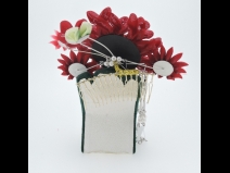 つまみ細工　ビラ付(赤)