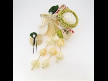 ちりめん梅コーム2点セット　オフホワイト