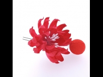 ミニフラワ－Uピン3点セット　赤