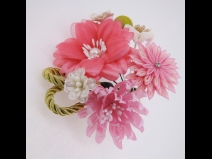 フラワ－コ－ム＆ミニフラワ－3点セット　　ピンク