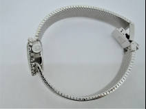 ロレックスWGプレシジョンベゼルダイヤシルバ－1文字盤手巻き時計（アンティ－ク)