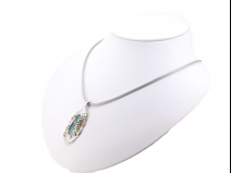 K18WG・YG ボルダーオパール(5.23ct)  ダイヤモンド(0.07ct)  ペンダントネックレス