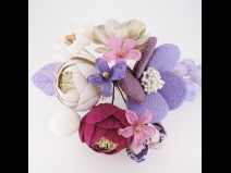 つまみ細工つばきフラワ－コ－ム花下がり＆ミニフラワーセット