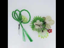 フラワ－コ－ム＆ミニフラワ－2点セット　グリ－ン