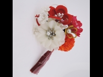 フラワ－コ－ム＆ミニフラワ－2点セット　赤