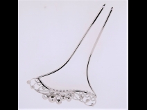 パ－ル金属かんざし　シルバ－