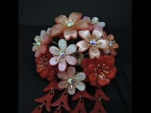 舞子かんざし（コーム）・ミニ3点セット　赤