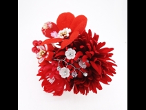 フラワ－コ－ム＆ミニフラワ－2点セット　　赤