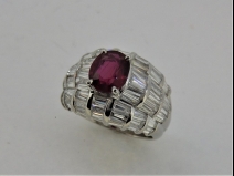 PTルビ－・ダイヤモンド（1.57ct・3.39ct）リング