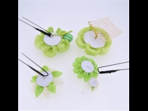 ミニフラワー4点セット　グリ－ン