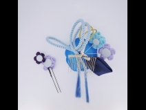 フラワ－コ－ム＆ミニフラワ－2点セット　ブル－