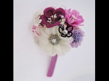 フラワ－コ－ム＆ミニフラワ－2点セット　ワイン