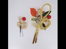 フラワ－コ－ム＆ミニフラワ－2点セット　オレンジ