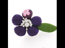 ミニフラワ－Uピン3点セット  紫