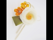 フラワ－コ－ム＆ミニフラワ－2点セット　白