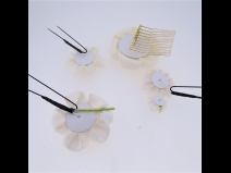 ミニフラワー4点セット　オフホワイト