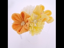 フラワ－コ－ム＆ミニフラワ－2点セット　イエロ－