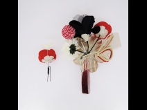 フラワ－コ－ム＆ミニフラワ－2点セット　赤