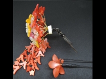 舞子かんざし(コーム）2点セット　赤