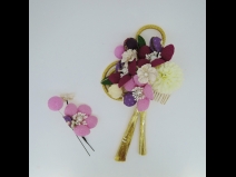 フラワ－コ－ム＆ミニフラワ－2点セット　ワイン