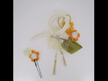 フラワ－コ－ム＆ミニフラワ－2点セット　白