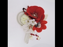 フラワ－コ－ム＆ミニフラワ－2点セット　赤