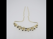 パ－ル付金属かんざし　ゴールド