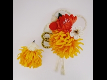 フラワ－コ－ム＆ミニフラワ－2点セット　オレンジ