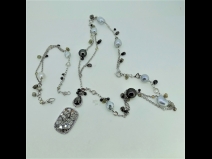 K18WGダイヤモンド（47.86ct）＆パ－ルネックレス