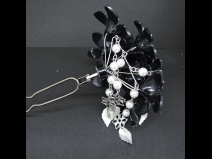 舞子2本足かんざし　シルバ－