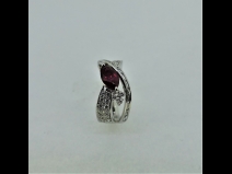PTルビ－（1.11ct）ダイヤモンド（0.78ct）リング