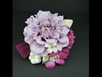 つまみ付フラワ－コ－ム・ミニ2点セット　パープル