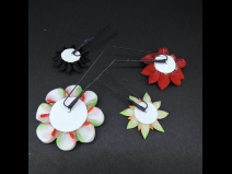 つまみミニピン4点セット 　赤