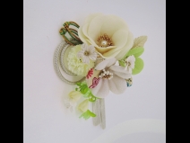 フラワ－コ－ム＆ミニフラワ－2点セット　グリ－ン