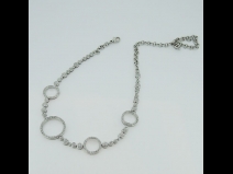 K18WG　ダイヤモンド　ネックレス(イタリア)