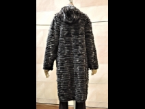 リス/100％カシミヤリバ－シブルコート（95cm）ブラック