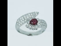 Pt ルビー ダイヤモンドリング