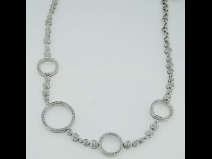 K18WG　ダイヤモンド　ネックレス(イタリア)