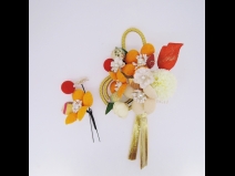 フラワ－コ－ム＆ミニフラワ－2点セット　オレンジ