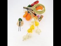 ちりめん梅コーム2点セット　オレンジ