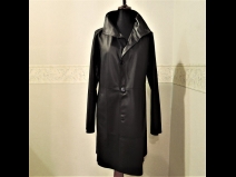 ラムレザ－1枚仕立てリバ－シブルコ－ト（フ－ドなし・ブラック）