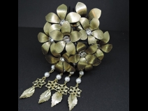 舞子2本足かんざし　ゴールド