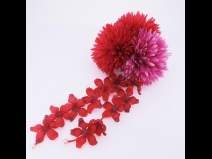 ポンポンマム花下がりクリップフラワ－コ－ム