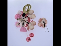 フラワーコーム＆ミニフラワー2点セット　ピンク